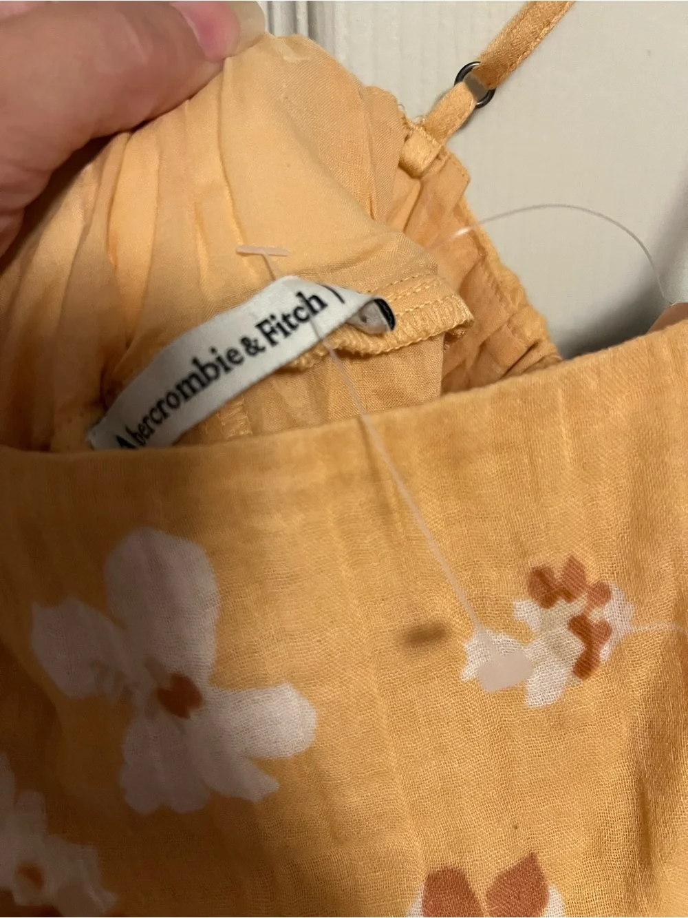 NWT Abercrombie and Finch 100% Cotton gauze yellow floral maxi dress